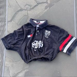 altered vintage tommy hilfiger crop top